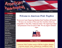 Tablet Screenshot of americanpridetrophies.com